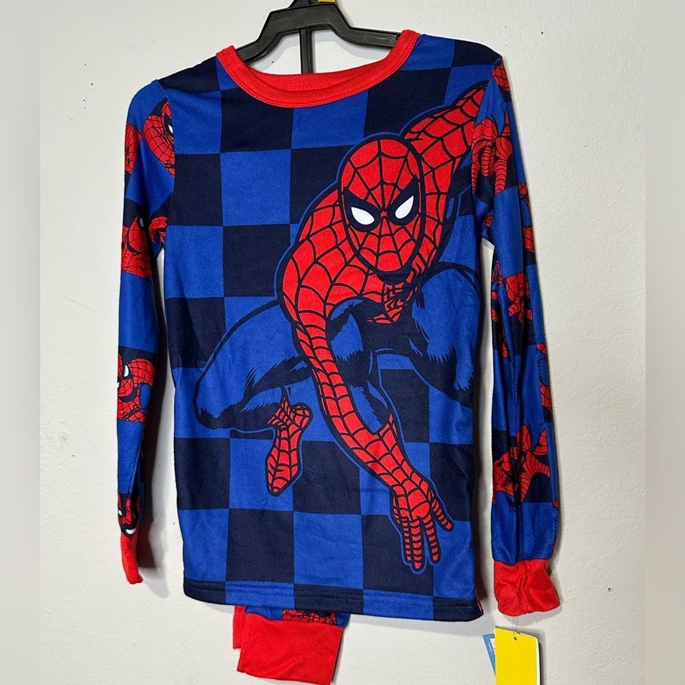 NEW Boy MARVEL Spider-Man Long Sleeve Top and Pants Pajama Set PJ Size 10 2PC